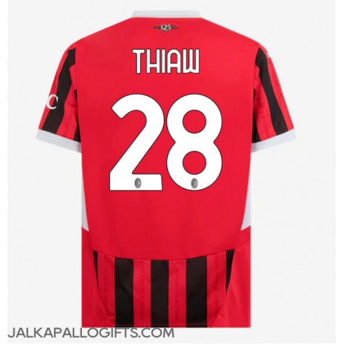 AC Milan Malick Thiaw #28 Kotipaita 2024-25 Lyhythihainen